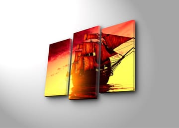 Dekorativ Canvasbilde 3-Deler 45x20 cm - Flerfarget - Innredning - Bilder & kunst - Lerretsbilder