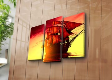 Dekorativ Canvasbilde 3-Deler 45x20 cm - Flerfarget - Innredning - Bilder & kunst - Lerretsbilder