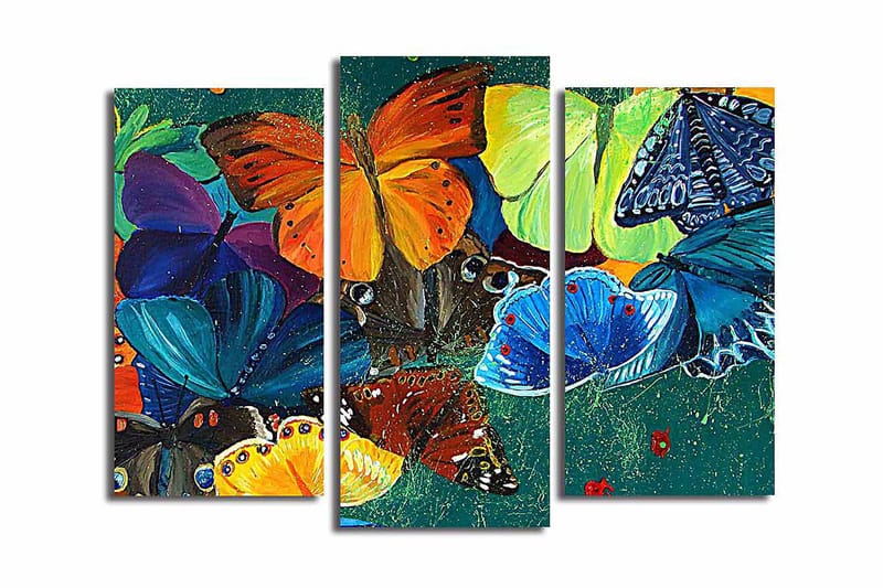 Dekorativ Canvasbilde 3-Deler 45x20 cm - Flerfarget - Innredning - Bilder & kunst - Lerretsbilder
