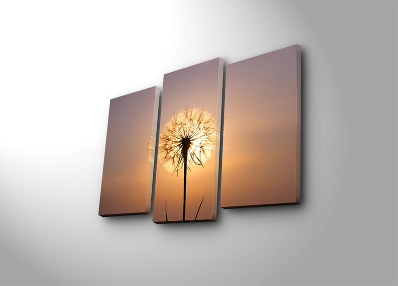 Dekorativ Canvasbilde 3-Deler 45x20 cm - Flerfarget - Innredning - Bilder & kunst - Lerretsbilder