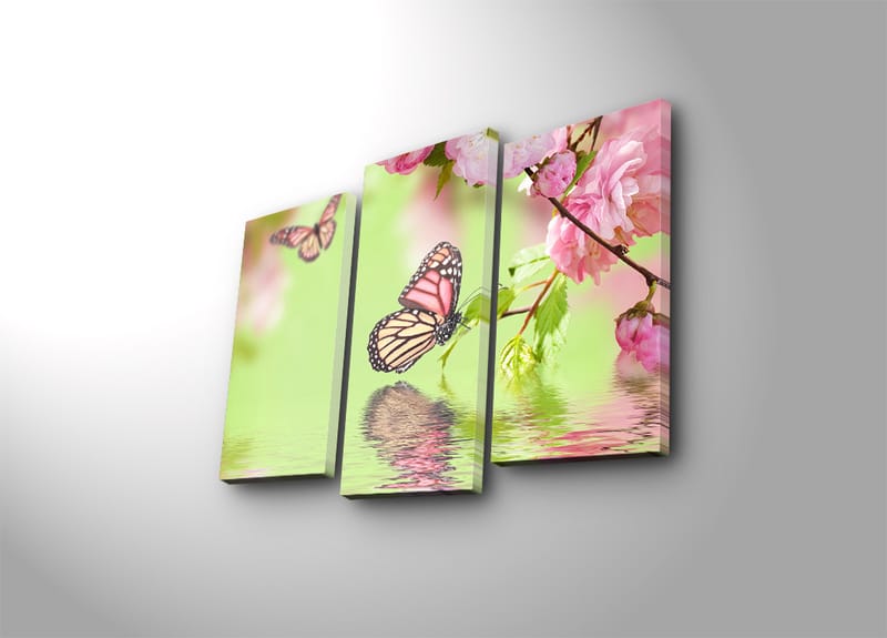 Dekorativ Canvasbilde 3-Deler 45x20 cm - Flerfarget - Innredning - Bilder & kunst - Lerretsbilder