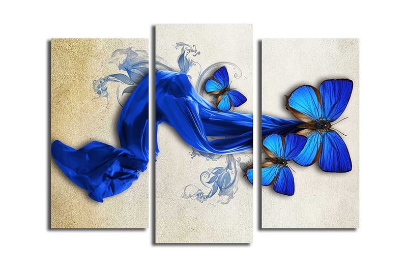 Dekorativ Canvasbilde 3-Deler 45x20 cm - Flerfarget - Innredning - Bilder & kunst - Lerretsbilder