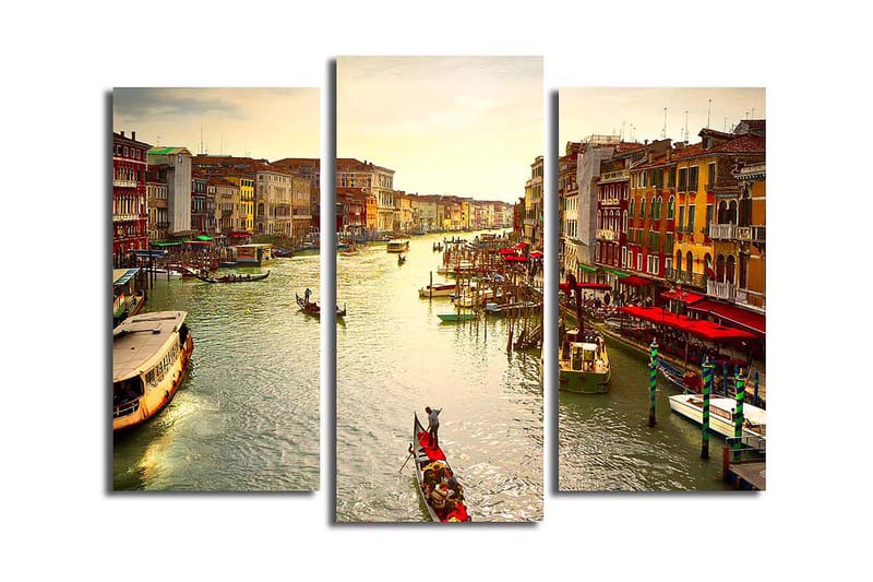 Dekorativ Canvasbilde 3-Deler 45x20 cm - Flerfarget - Innredning - Bilder & kunst - Lerretsbilder