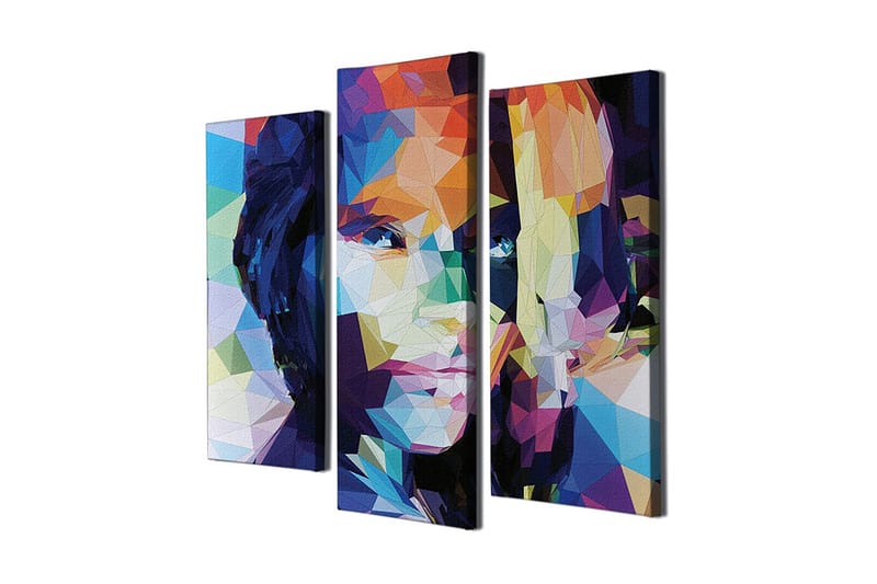 Dekorativ Canvasbilde 3-Deler 45x20 cm, Flerfarget