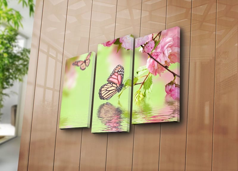 Dekorativ Canvasbilde 3-Deler 45x20 cm - Flerfarget - Innredning - Bilder & kunst - Lerretsbilder