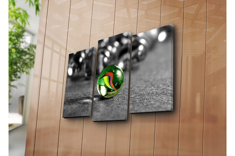 Dekorativ Canvasbilde 3-Deler 45x20 cm - Flerfarget - Innredning - Bilder & kunst - Lerretsbilder