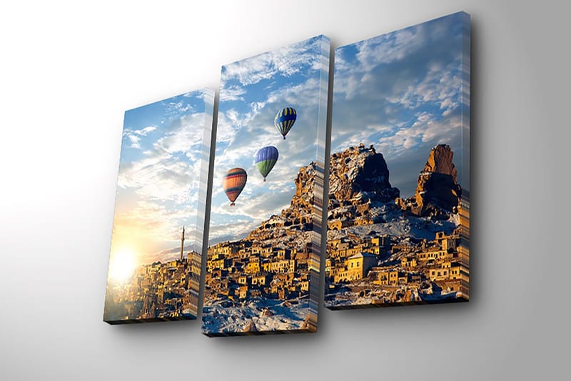 Dekorativ Canvasbilde 3-Deler 45x20 cm - Flerfarget - Innredning - Bilder & kunst - Lerretsbilder