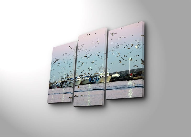Dekorativ Canvasbilde 3-Deler 45x20 cm - Flerfarget - Innredning - Bilder & kunst - Lerretsbilder