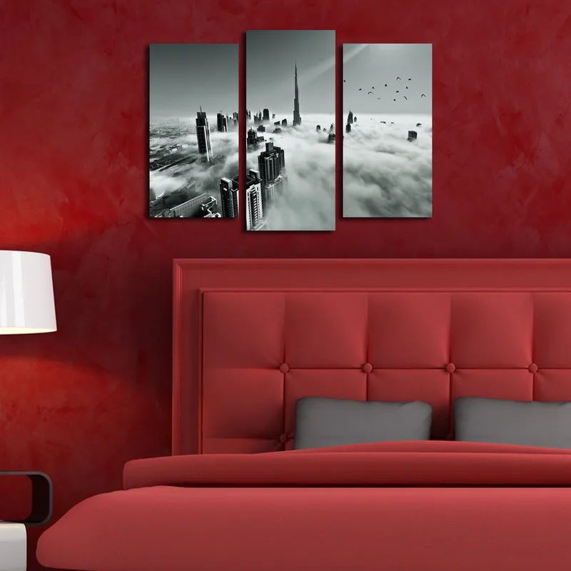 Dekorativ Canvasbilde 3-Deler 45x20 cm - Flerfarget - Innredning - Bilder & kunst - Lerretsbilder