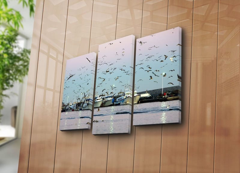 Dekorativ Canvasbilde 3-Deler 45x20 cm - Flerfarget - Innredning - Bilder & kunst - Lerretsbilder