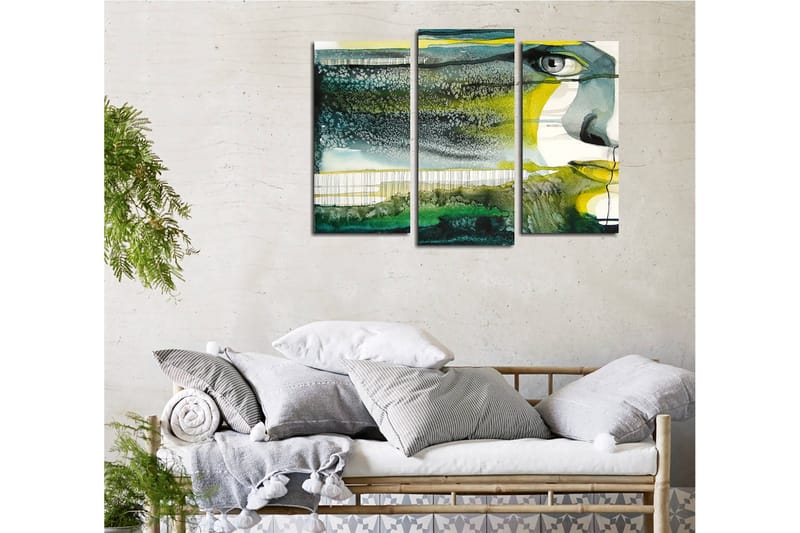 Dekorativ Canvasbilde 3-Deler 45x20 cm, Flerfarget