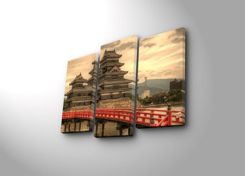 Dekorativ Canvasbilde 3-Deler 45x20 cm, Flerfarget