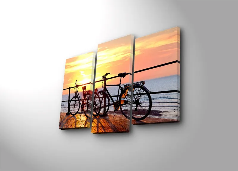 Dekorativ Canvasbilde 3-Deler 45x20 cm, Flerfarget