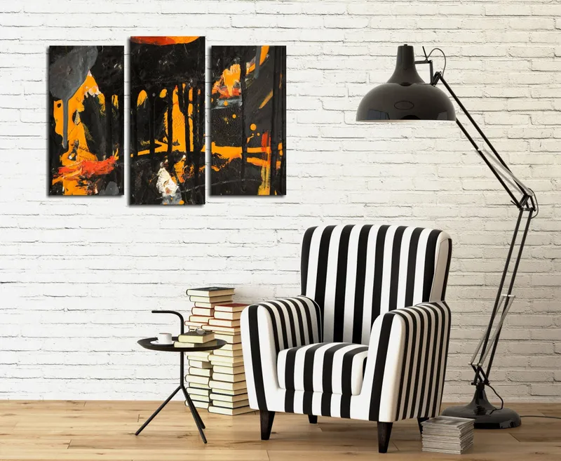 Dekorativ Canvasbilde 3-Deler 45x20 cm, Flerfarget