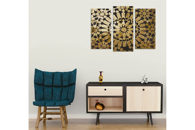 Dekorativ Canvasbilde 3-Deler 45x20 cm - Flerfarget - Innredning - Bilder & kunst - Lerretsbilder