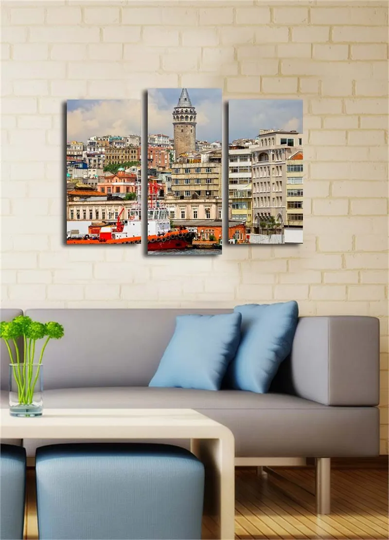 Dekorativ Canvasbilde 3-Deler 45x20 cm - Flerfarget - Innredning - Bilder & kunst - Lerretsbilder