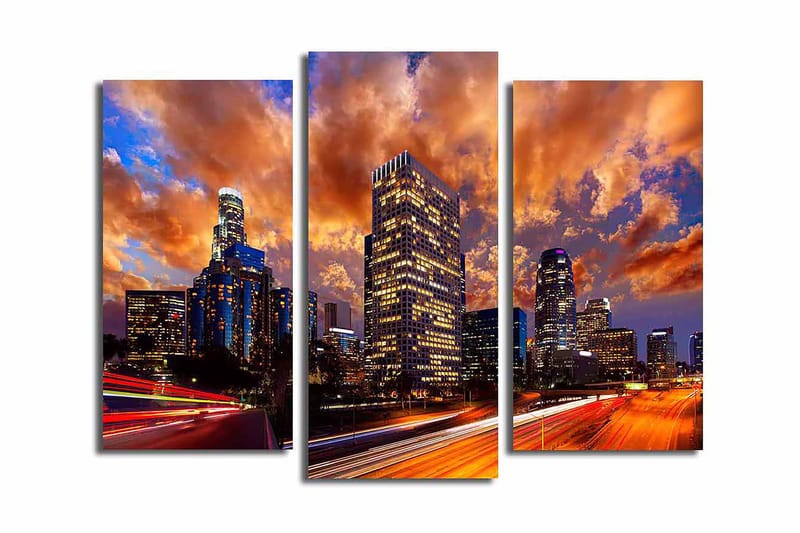 Dekorativ Canvasbilde 3-Deler 45x20 cm, Flerfarget