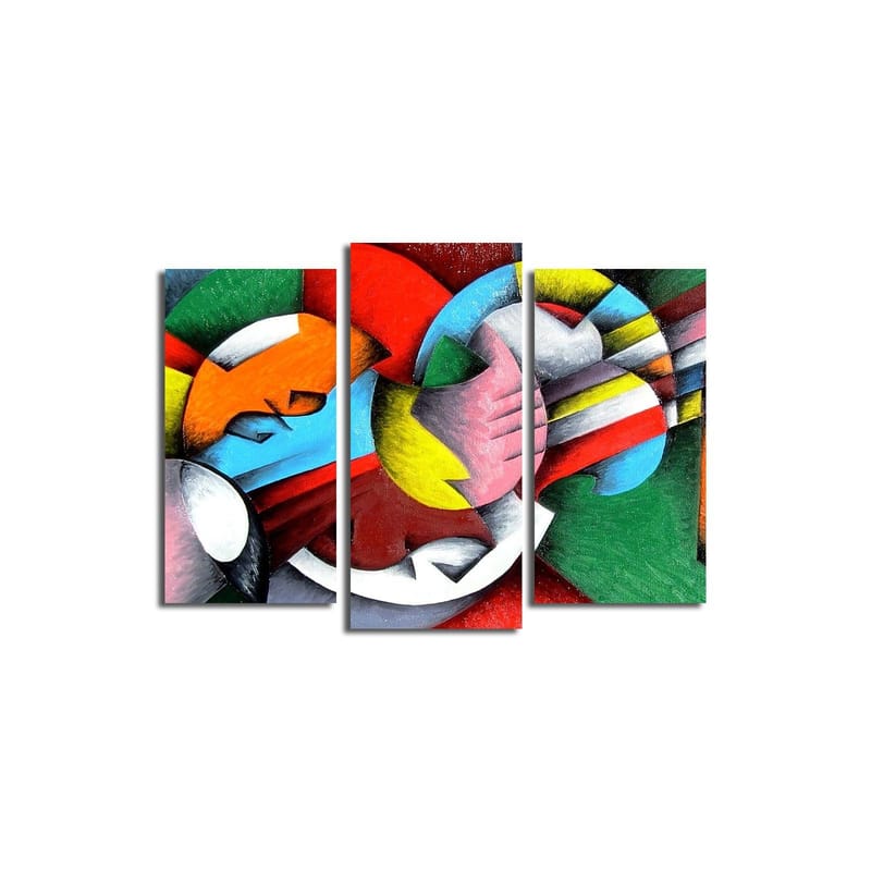 Dekorativ Canvasbilde 3-Deler 45x20 cm - Flerfarget - Innredning - Bilder & kunst - Lerretsbilder