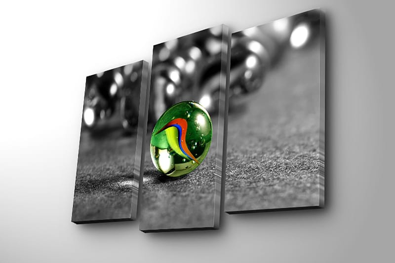 Dekorativ Canvasbilde 3-Deler 45x20 cm - Flerfarget - Innredning - Bilder & kunst - Lerretsbilder