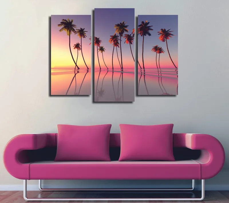 Dekorativ Canvasbilde 3-Deler 45x20 cm, Flerfarget