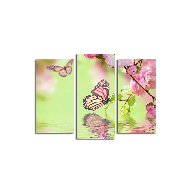 Dekorativ Canvasbilde 3-Deler 45x20 cm - Flerfarget - Innredning - Bilder & kunst - Lerretsbilder