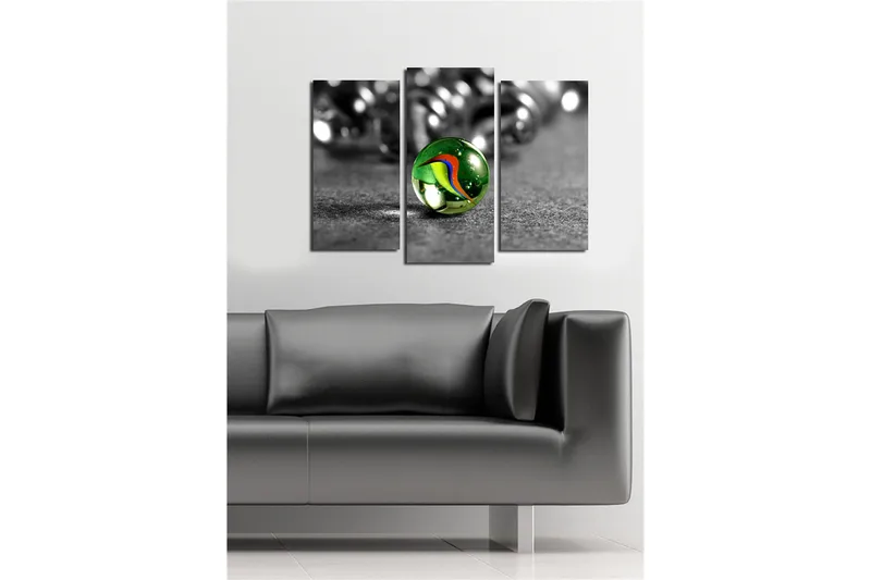 Dekorativ Canvasbilde 3-Deler 45x20 cm - Flerfarget - Innredning - Bilder & kunst - Lerretsbilder