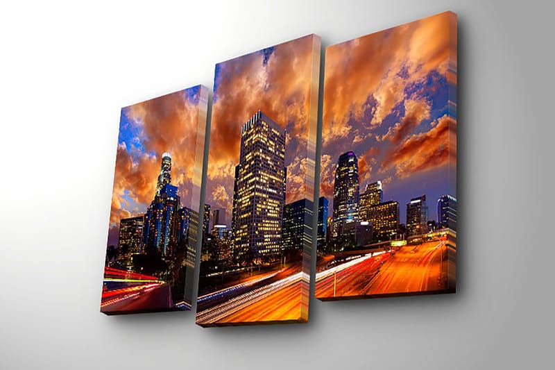Dekorativ Canvasbilde 3-Deler 45x20 cm - Flerfarget - Innredning - Bilder & kunst - Lerretsbilder