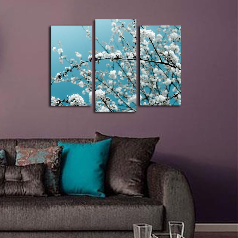 Dekorativ Canvasbilde 3-Deler 45x20 cm - Flerfarget - Innredning - Bilder & kunst - Lerretsbilder