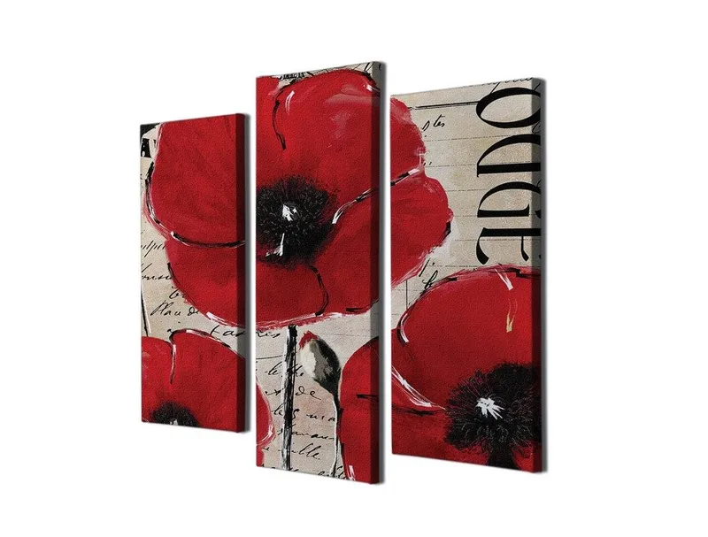 Dekorativ Canvasbilde 3-Deler 45x20 cm - Flerfarget - Innredning - Bilder & kunst - Lerretsbilder