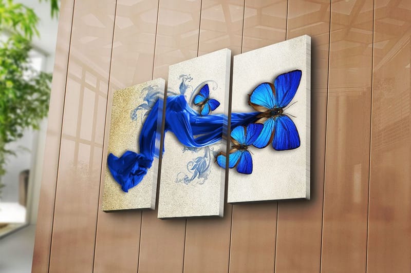 Dekorativ Canvasbilde 3-Deler 45x20 cm - Flerfarget - Innredning - Bilder & kunst - Lerretsbilder