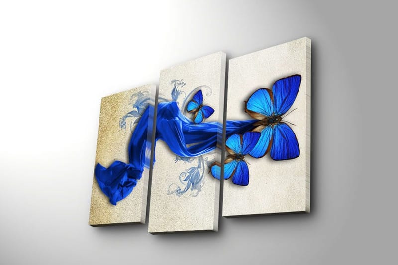 Dekorativ Canvasbilde 3-Deler 45x20 cm - Flerfarget - Innredning - Bilder & kunst - Lerretsbilder