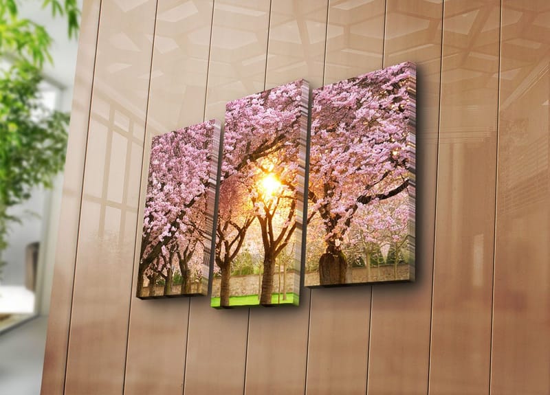 Dekorativ Canvasbilde 3-Deler 45x20 cm - Flerfarget - Innredning - Bilder & kunst - Lerretsbilder