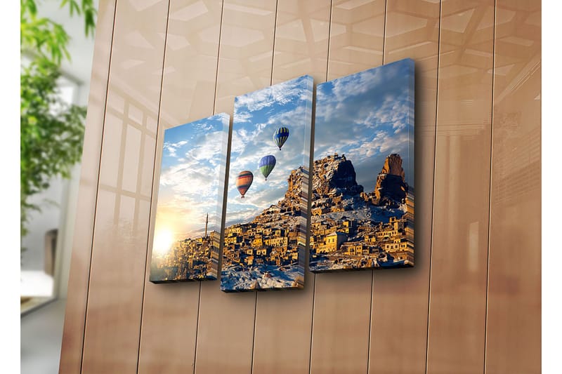 Dekorativ Canvasbilde 3-Deler 45x20 cm - Flerfarget - Innredning - Bilder & kunst - Lerretsbilder