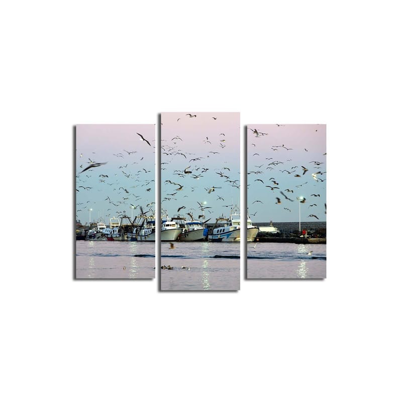 Dekorativ Canvasbilde 3-Deler 45x20 cm - Flerfarget - Innredning - Bilder & kunst - Lerretsbilder