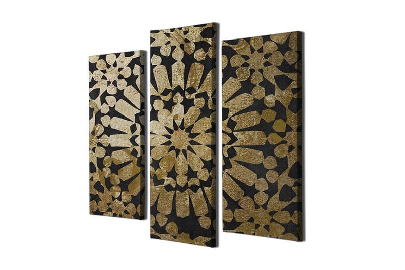 Dekorativ Canvasbilde 3-Deler 45x20 cm - Flerfarget - Innredning - Bilder & kunst - Lerretsbilder