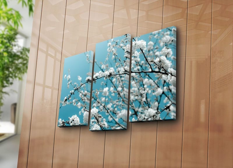 Dekorativ Canvasbilde 3-Deler 45x20 cm - Flerfarget - Innredning - Bilder & kunst - Lerretsbilder