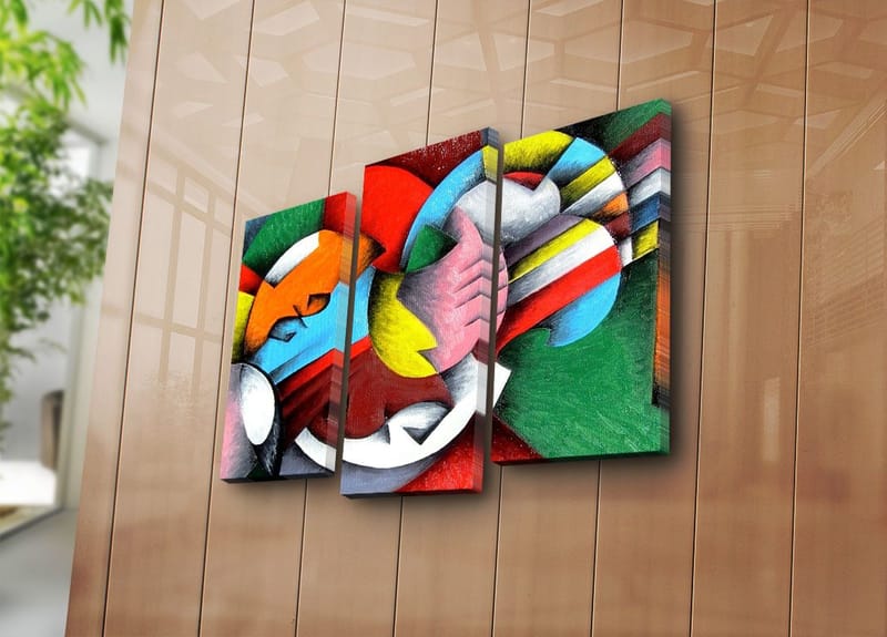 Dekorativ Canvasbilde 3-Deler 45x20 cm - Flerfarget - Innredning - Bilder & kunst - Lerretsbilder