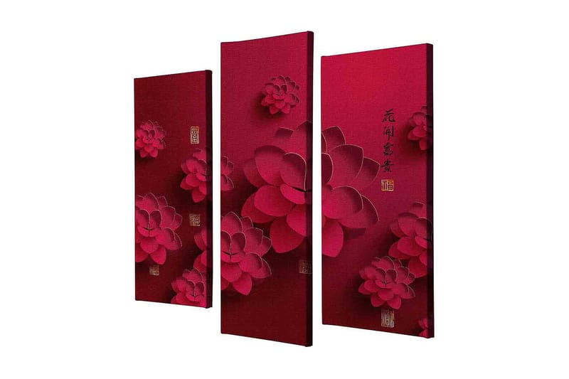 Dekorativ Canvasbilde 3-Deler 45x20 cm, Flerfarget