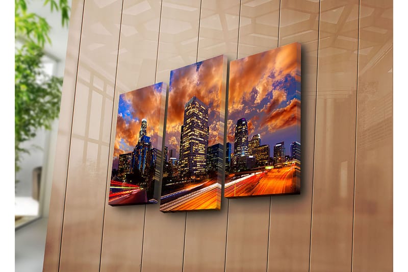 Dekorativ Canvasbilde 3-Deler 45x20 cm - Flerfarget - Innredning - Bilder & kunst - Lerretsbilder