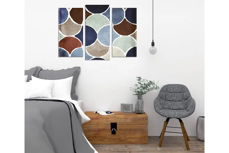 Dekorativ Canvasbilde 3-Deler 45x20 cm - Flerfarget - Innredning - Bilder & kunst - Lerretsbilder