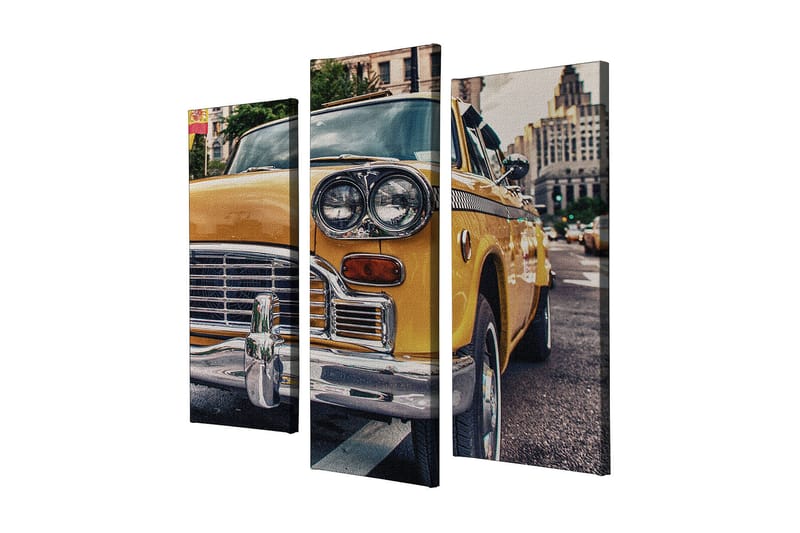 Dekorativ Canvasbilde 3-Deler 45x20 cm, Flerfarget