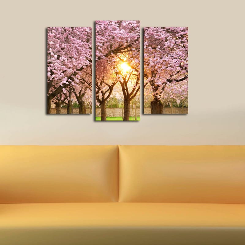 Dekorativ Canvasbilde 3-Deler 45x20 cm - Flerfarget - Innredning - Bilder & kunst - Lerretsbilder