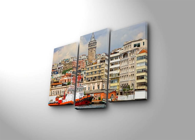 Dekorativ Canvasbilde 3-Deler 45x20 cm - Flerfarget - Innredning - Bilder & kunst - Lerretsbilder