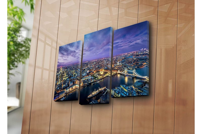 Dekorativ Canvasbilde 3 Deler - Flerfarget - Innredning - Bilder & kunst - Lerretsbilder