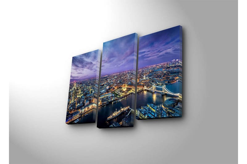 Dekorativ Canvasbilde 3 Deler - Flerfarget - Innredning - Bilder & kunst - Lerretsbilder