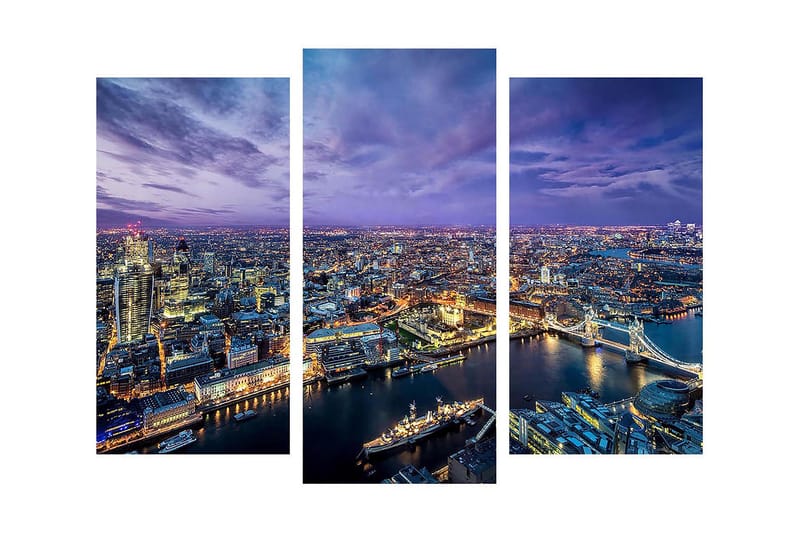 Dekorativ Canvasbilde 3 Deler - Flerfarget - Innredning - Bilder & kunst - Lerretsbilder