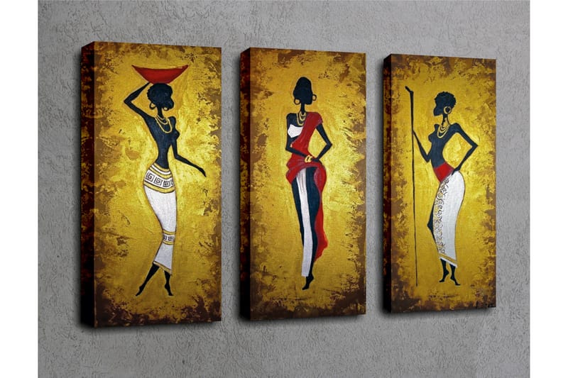 Dekorativ Canvasbilde 3 Deler - Flerfarget - Innredning - Bilder & kunst - Lerretsbilder
