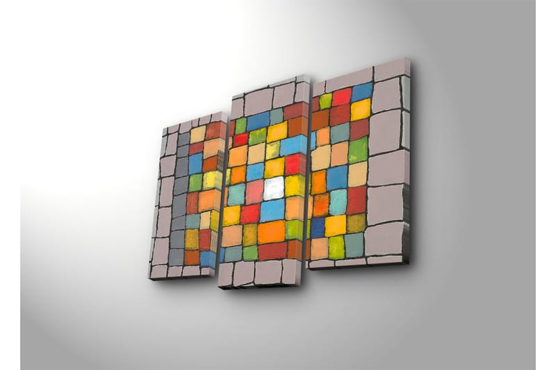Dekorativ Canvasbilde 3 Deler - Flerfarget - Innredning - Bilder & kunst - Lerretsbilder