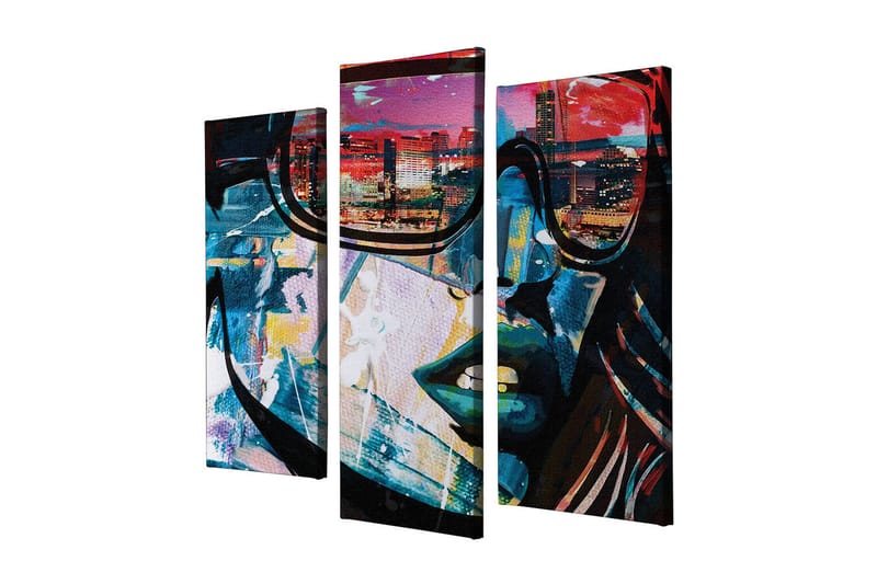 Dekorativ Canvasbilde 3 Deler - Flerfarget - Innredning - Bilder & kunst - Lerretsbilder