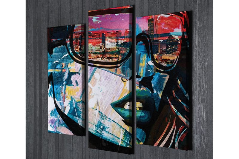 Dekorativ Canvasbilde 3 Deler - Flerfarget - Innredning - Bilder & kunst - Lerretsbilder